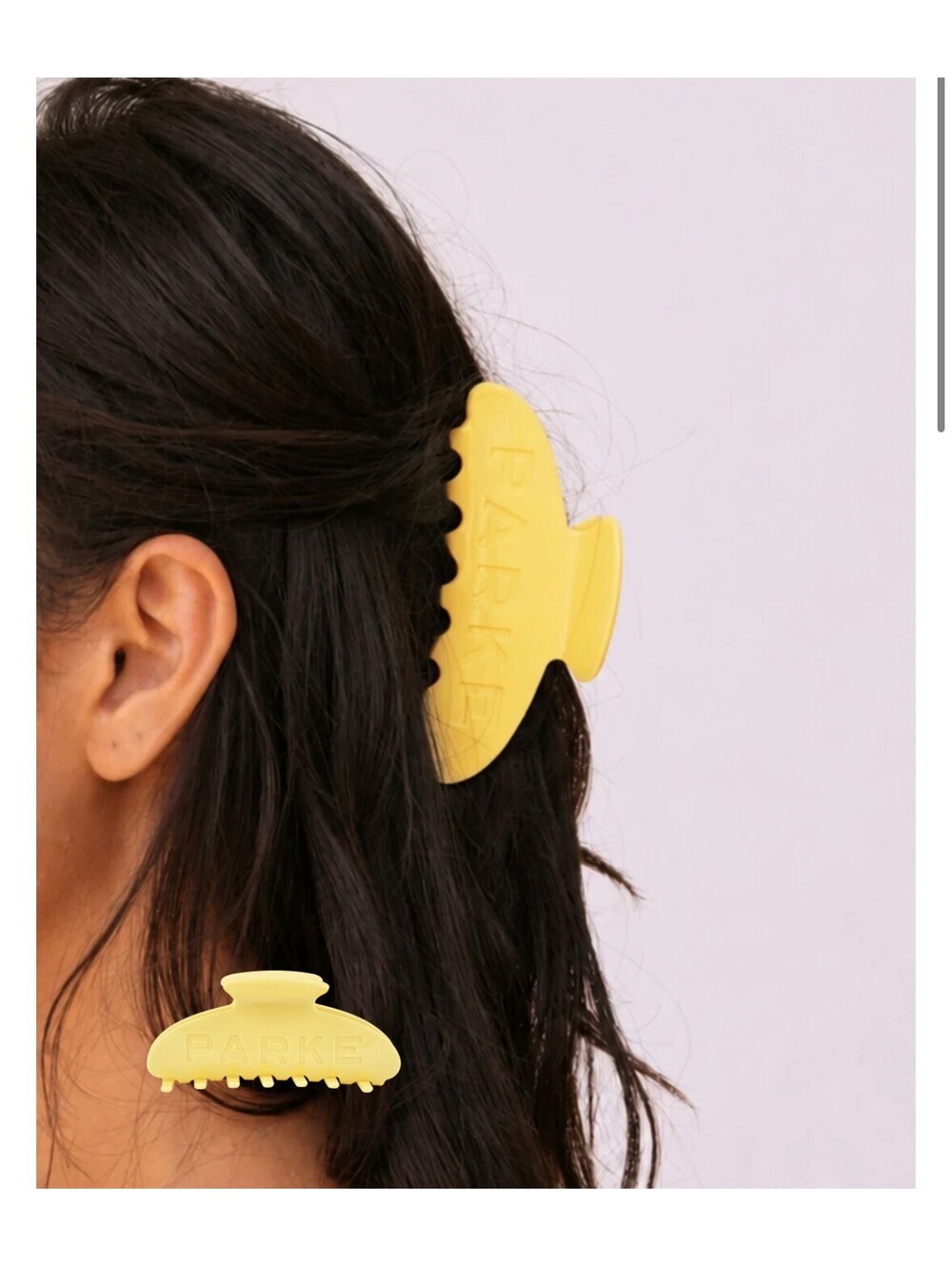 Parke Sparkly Peel Yellow Hair Claw Clip
